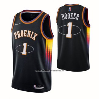 Maglia Phoenix Suns Devin Booker #1 75th Anniversary 2022 nero